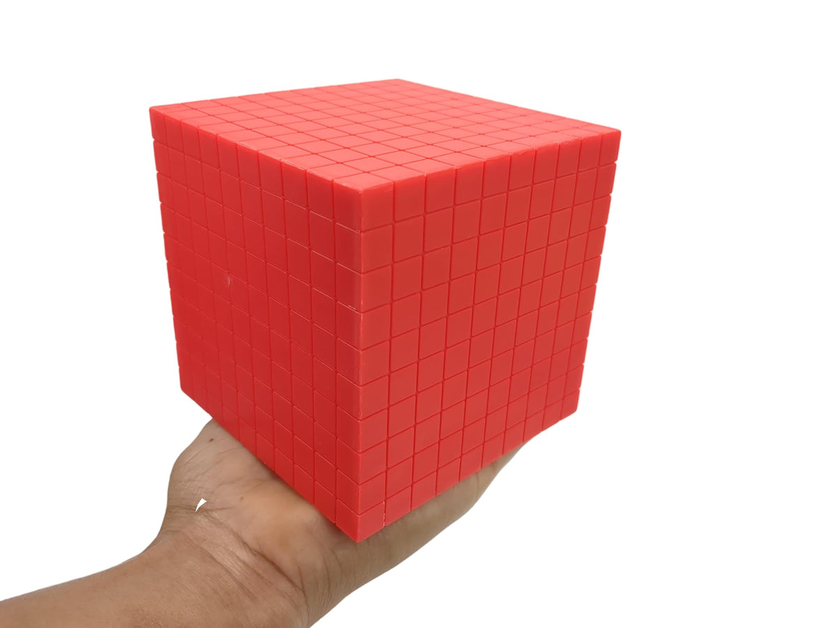 Multicolour Base Ten Blocks Kit – 131 Pieces, Place Value Mats & Activity Book