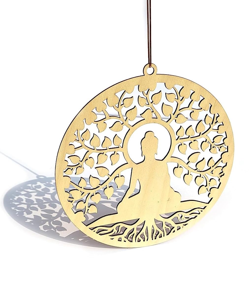 Tree of Life with Buddha – Hand-Painted Wall Art