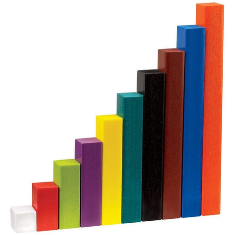 Plastic Cuisenaire Fraction Rods – Set of 74