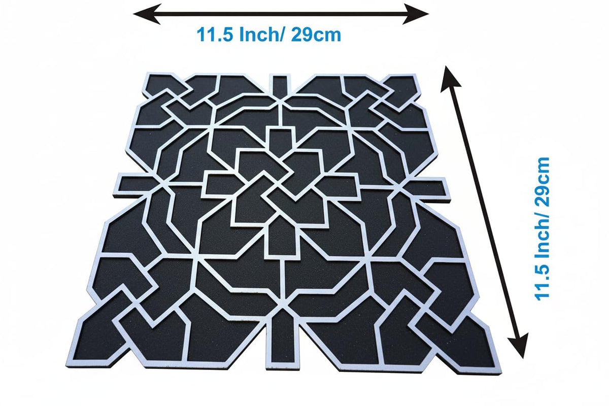 Reusable Floating Rangoli Template Mat – Design A, 11.5 Inch