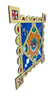 Ready-to-Use Wooden Rangoli Mat with Mirror Work – T438_C