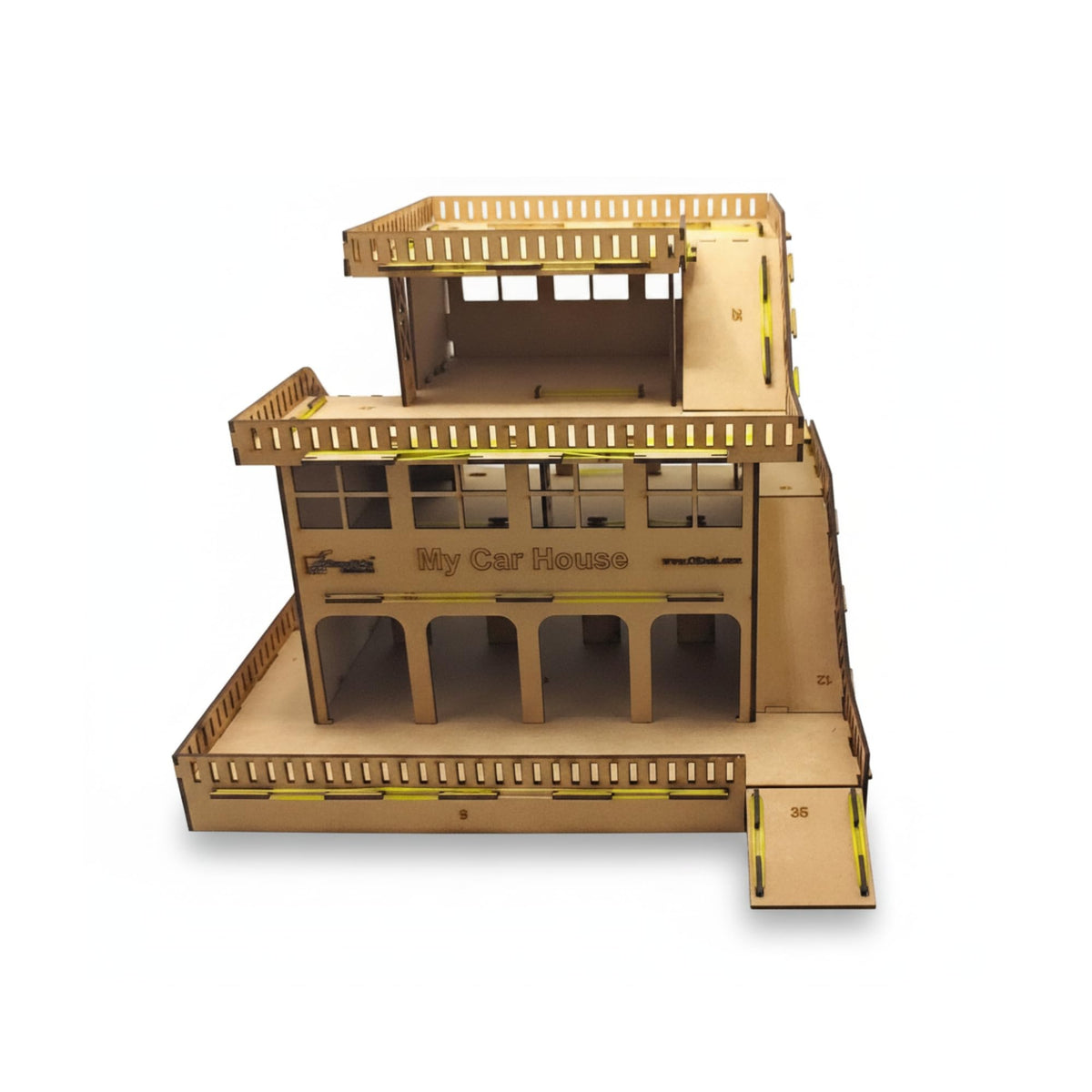 Parking Garage Build-and-Paint Kit – 41 × 41 cm