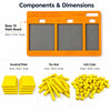 EVA Foam Base Ten Blocks with Place Value Mat, 130 Pcs