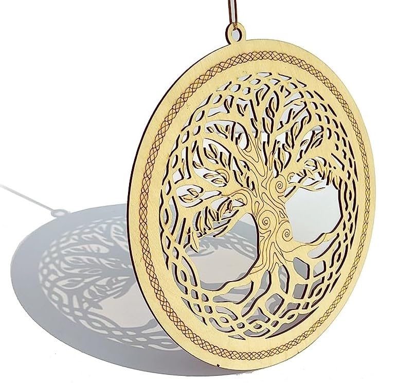 Tree of Life Wooden Wall Art – Raw Birch Wood, 11.5 Inch