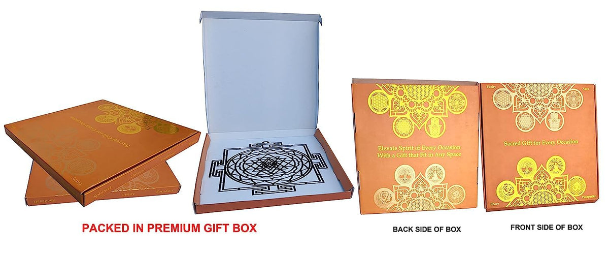 Sri Yantra – Hand-Painted Wooden Wall Art