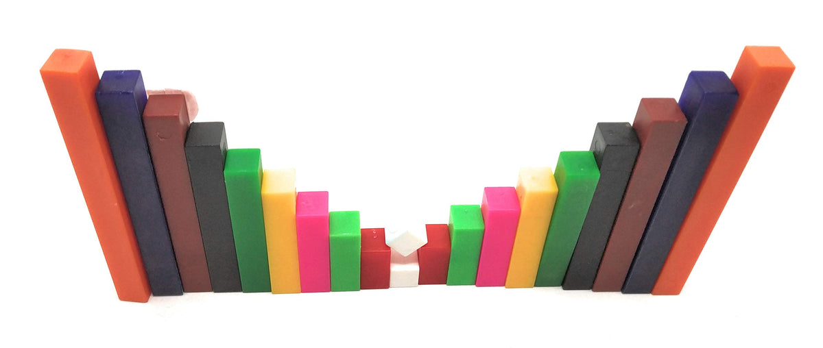 Plastic Cuisenaire Fraction Rods – Set of 74
