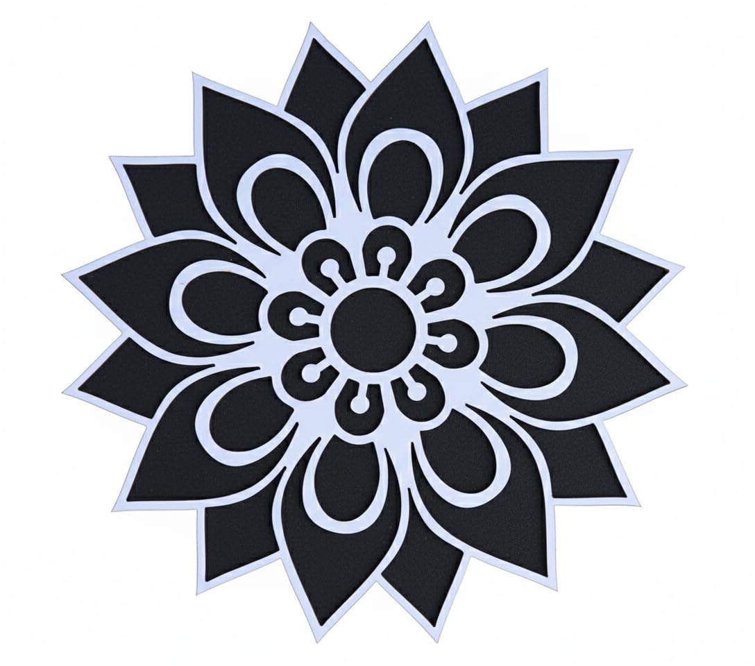 Reusable Rangoli Making Frame with Wooden Base