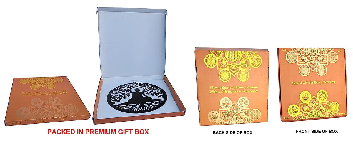 Tree of Life with Buddha – Hand-Painted Wall Art