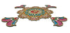 Ready-to-Use Wooden Rangoli Mat with Mirror Work – T438_D
