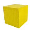 StepsToDo Base Ten Blocks Set – 131 Pieces Yellow Math Manipulative | Ones Tens Hundreds Thousand Blocks | Place Value Learning for Kids, Teachers & Classroom (Blocks Only – No Box, No Book, No Mat)