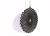 Angular Torus Flower – Hand-Painted Wooden Wall Art