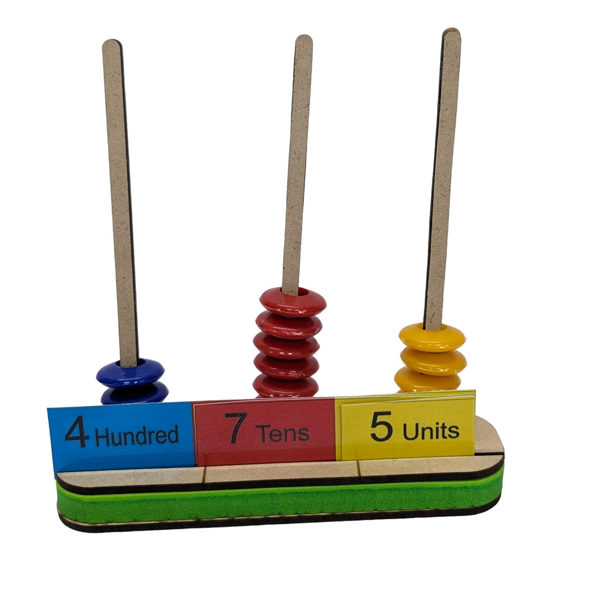 Wooden Place Value Abacus with Number Expansion Cards