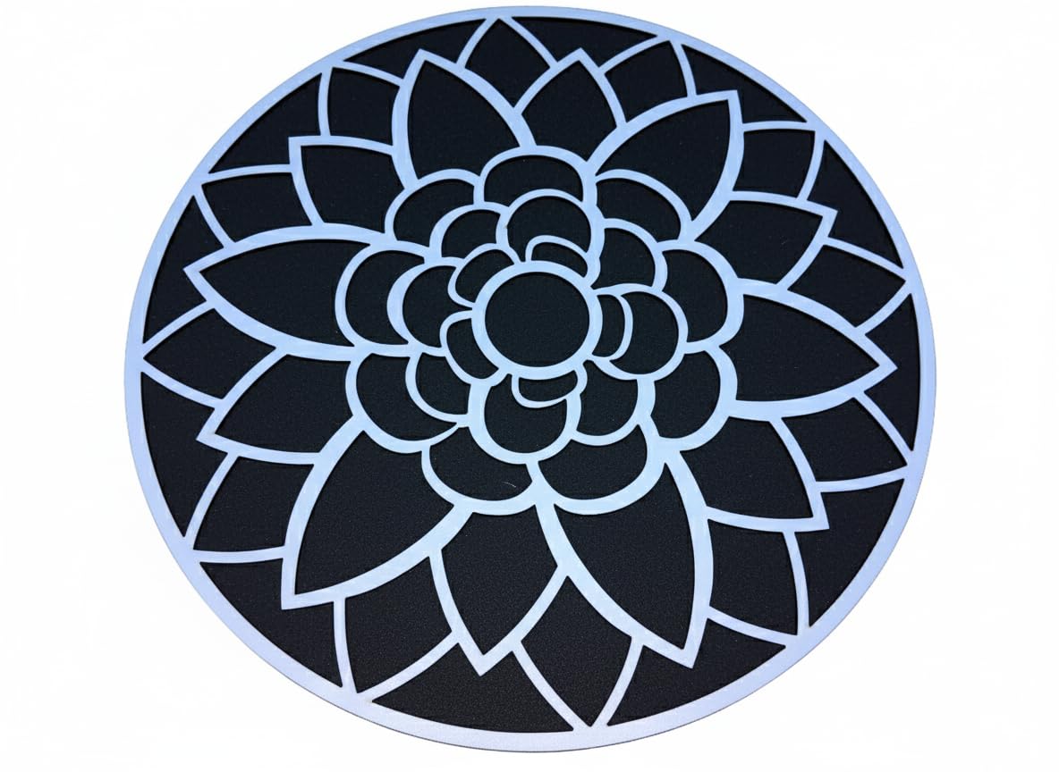 Reusable Rangoli Making Frame with Wooden Base