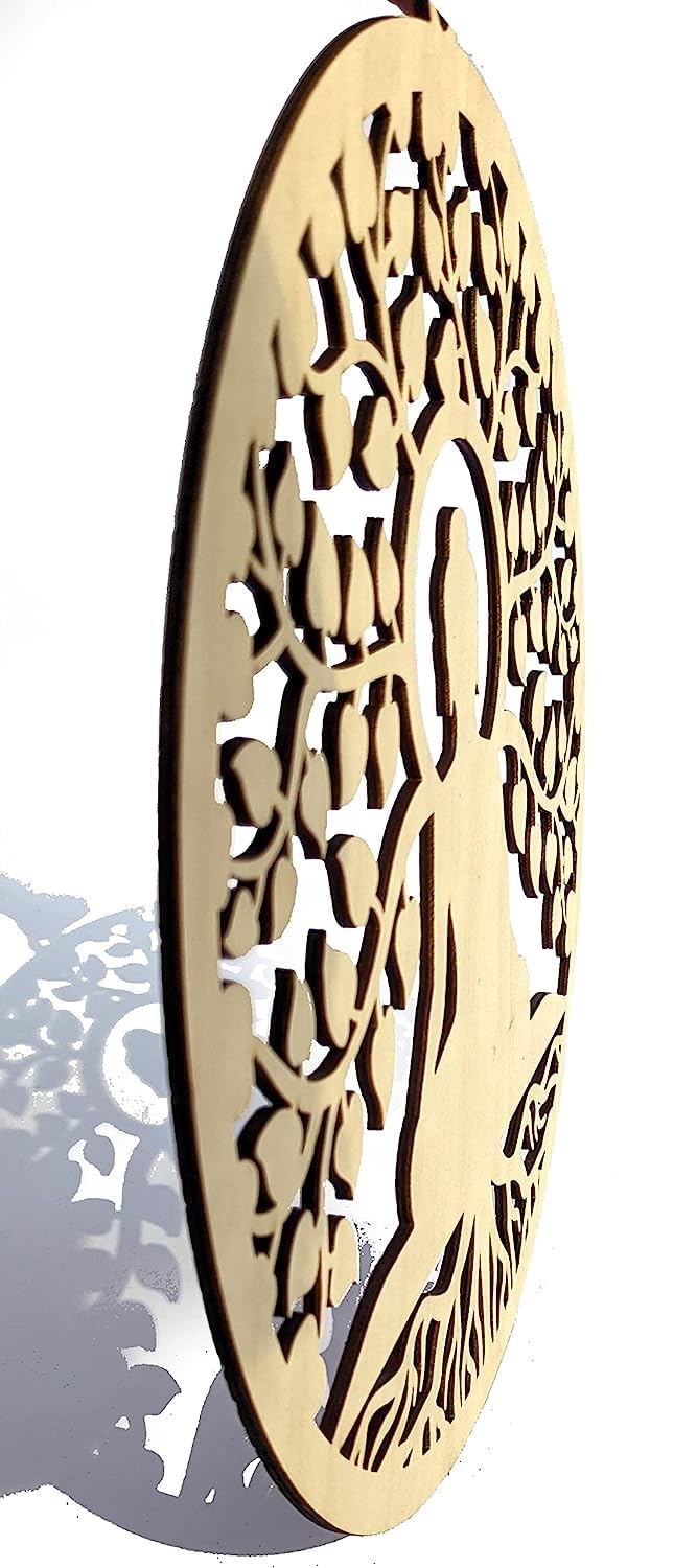 Tree of Life with Buddha – Hand-Painted Wall Art