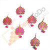 StepsToDo _ Rose Pink Wooden Lotus Hanging Cut-Out | Handicraft | Decoration for Diwali, Dashera, Pooja, Decorations, Festival Gift, Wedding Decorations (T341)