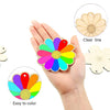 Decorative Flower Cut-Out Craft Kit (Set of 50) | 5 Different Flower Cut-Out (10 Cutouts of Each flower) | Unfinished Wooden Cut-Outs Tags | DIY Crafts Painting Festive Gift Set (T325)