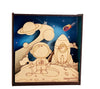 StepsToDo _ Make Your Own 3D Frame | Space & Astronaut Scene | Painted Handicraft Making Kit | Wooden Art and Craft | 8 Inch Square Frame (T405_SPACE)