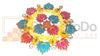 StepsToDo _ Golden Frame Lotus Cutouts (Set of 12) | Rose Pink (6) + Ocean Blue (6) | DIY Rangoli, Home Decor, Decoration for Festival, Pooja, Wedding & Festival Gift (HU-GHT4-O7OV)