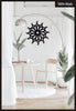 StepsToDo 'Ring of Flower' (Jet Black, 11.5 inch) | Wooden Sacred Geometry Art | Hand painted room hanging, wall decor | Spiritual Gift | Multiple design choices are available (T376)