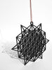 StepsToDo 'Tetrahedron' (Jet Black, 11.5 inch) | Wooden Sacred Geometry Art | Hand painted room hanging, wall decor | Spiritual Gift | Multiple design choices are available (T366)