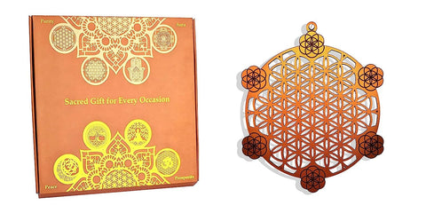 StepsToDo Flower of Life with Seed Of Life. Wall Decoration. Room Hanging. Wooden Sacred Geometry Art. Spiritual Gift. Hand Painted Handicraft. Color choices.