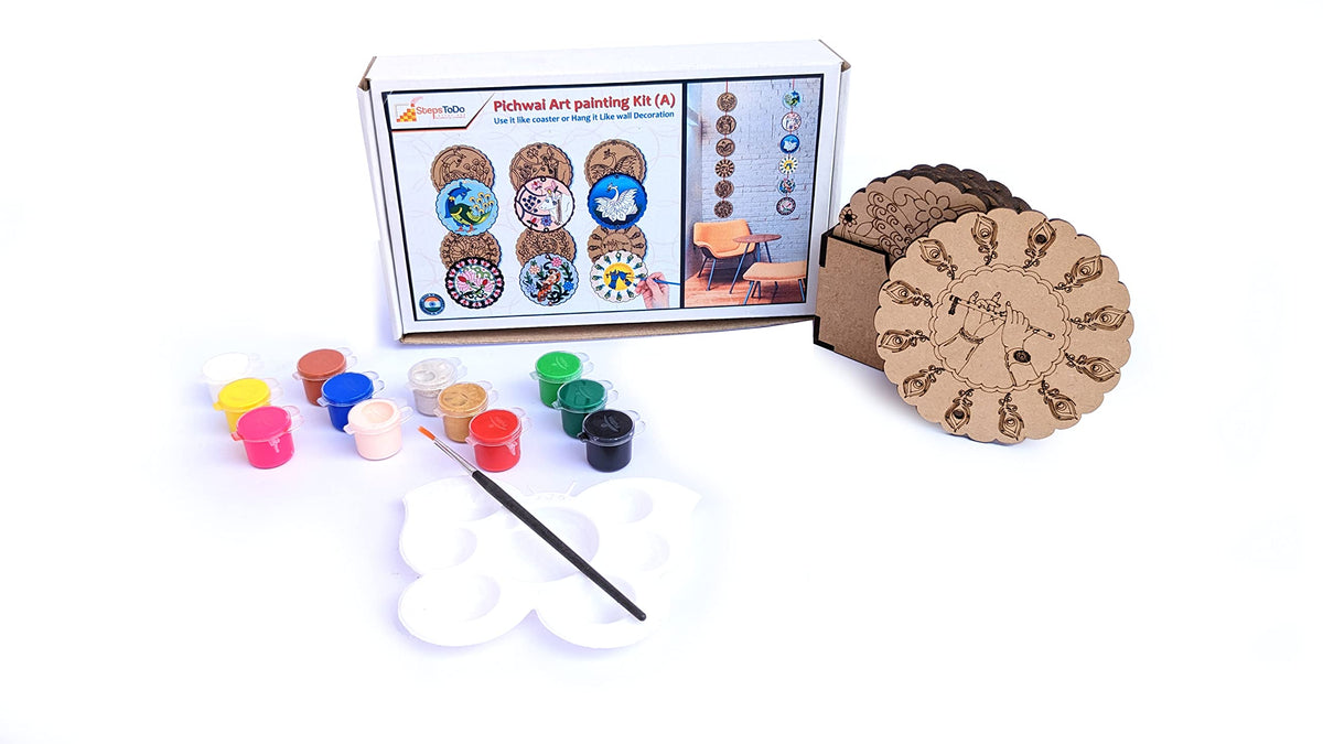 Pichwai Coaster Painting Kit A – Coasters & Wall Hangings