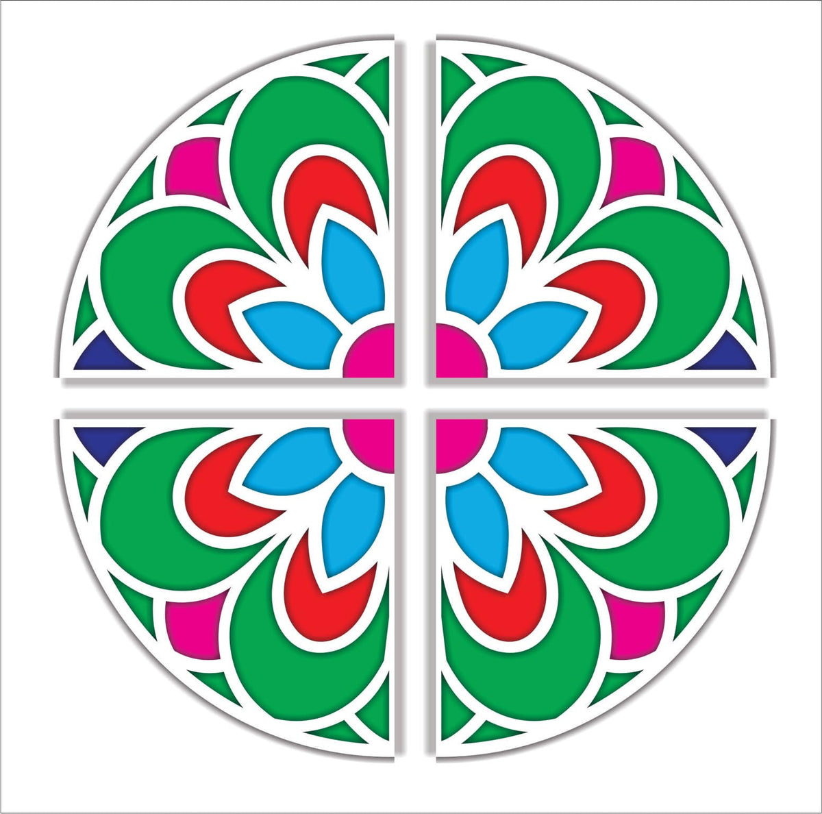 Large Reusable Floating Rangoli Mat – Design 28