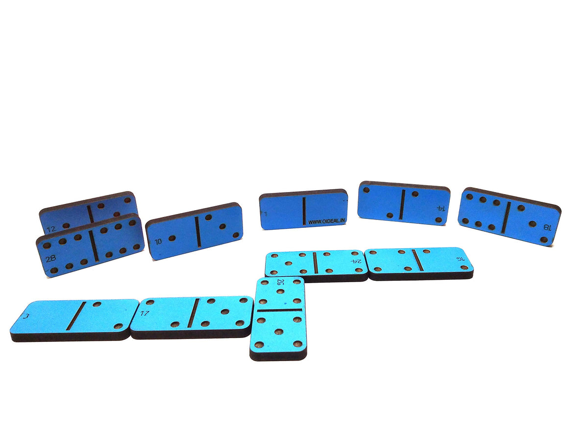 Wooden Double-Six Dominoes – 28 Large Pieces