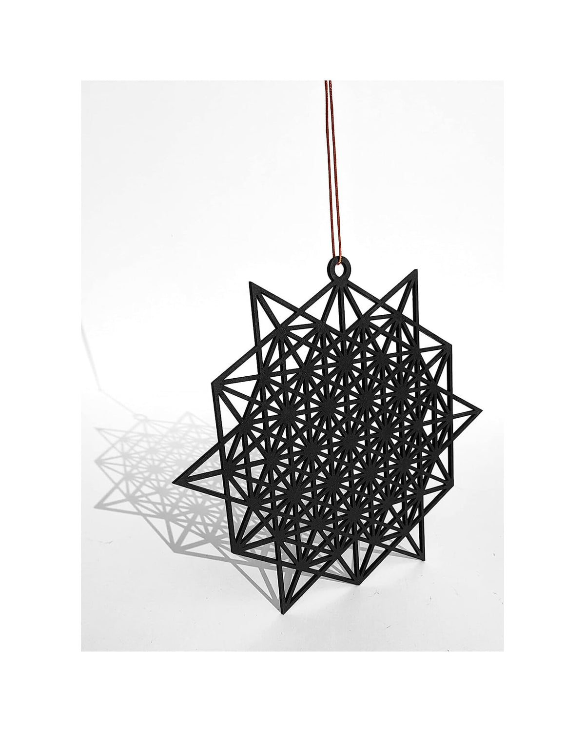 Tetrahedron Grid of Life – Hand-Painted Wooden Wall Art