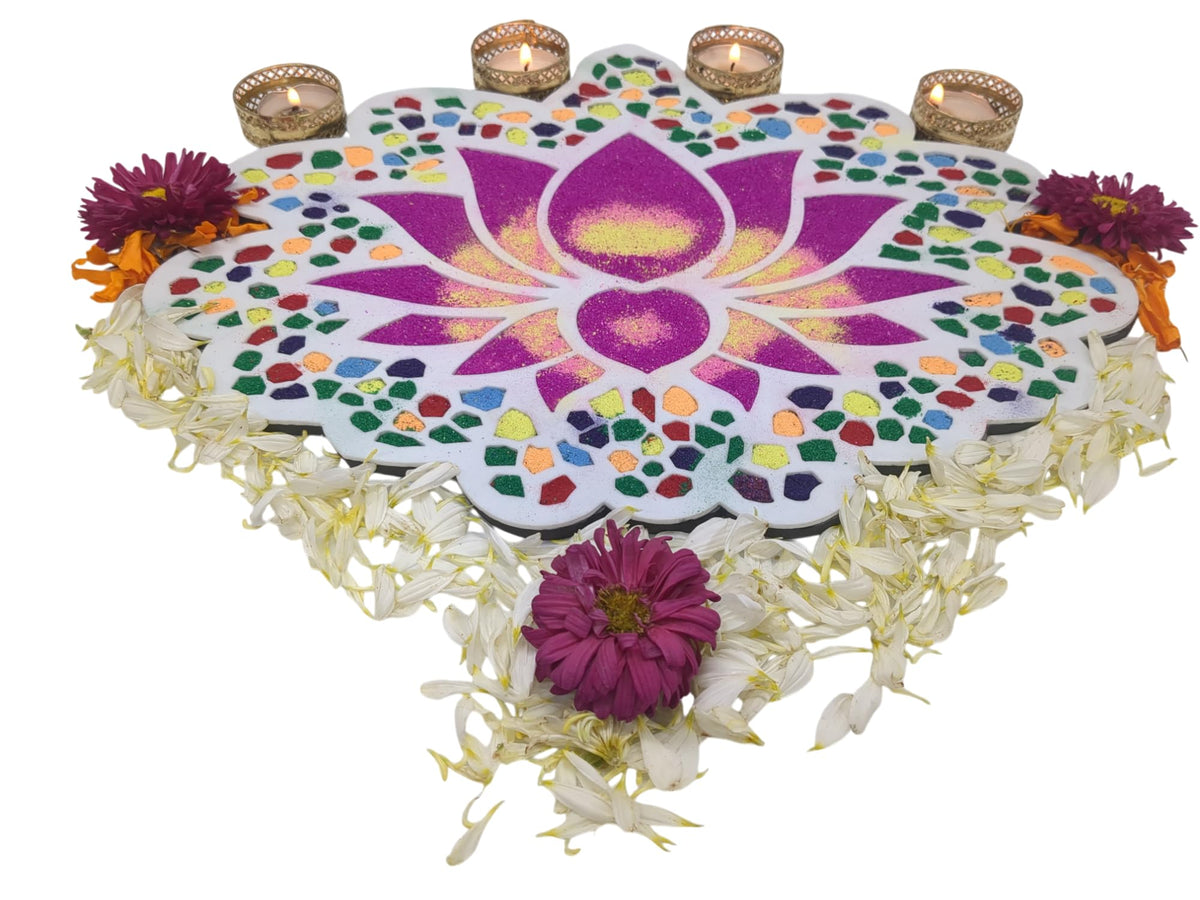 Shree Kamal Floating Rangoli Mats – Set of 2