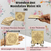 StepsToDo Wooden Dot Mandalas Paint Kit (H) – DIY Tea Coaster Set with Holder | 6 Square MDF Coasters, Acrylic Colours, Dotting Tools, Brushes & Stand | Mandala Art Kit for Beginners & Artists