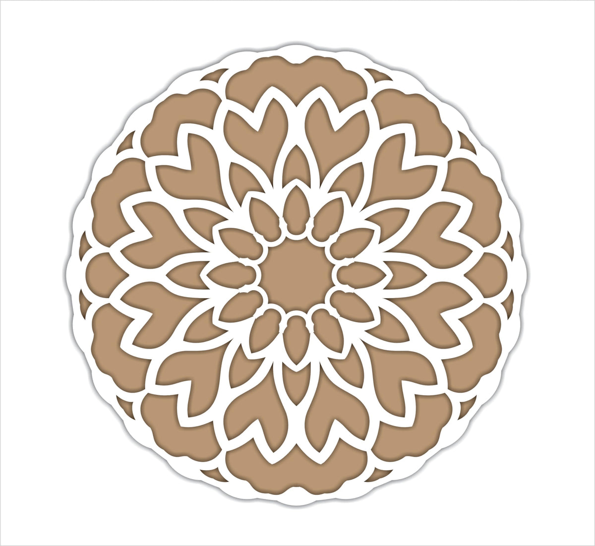 Reusable Rangoli Frame with Wooden Base – Design 33