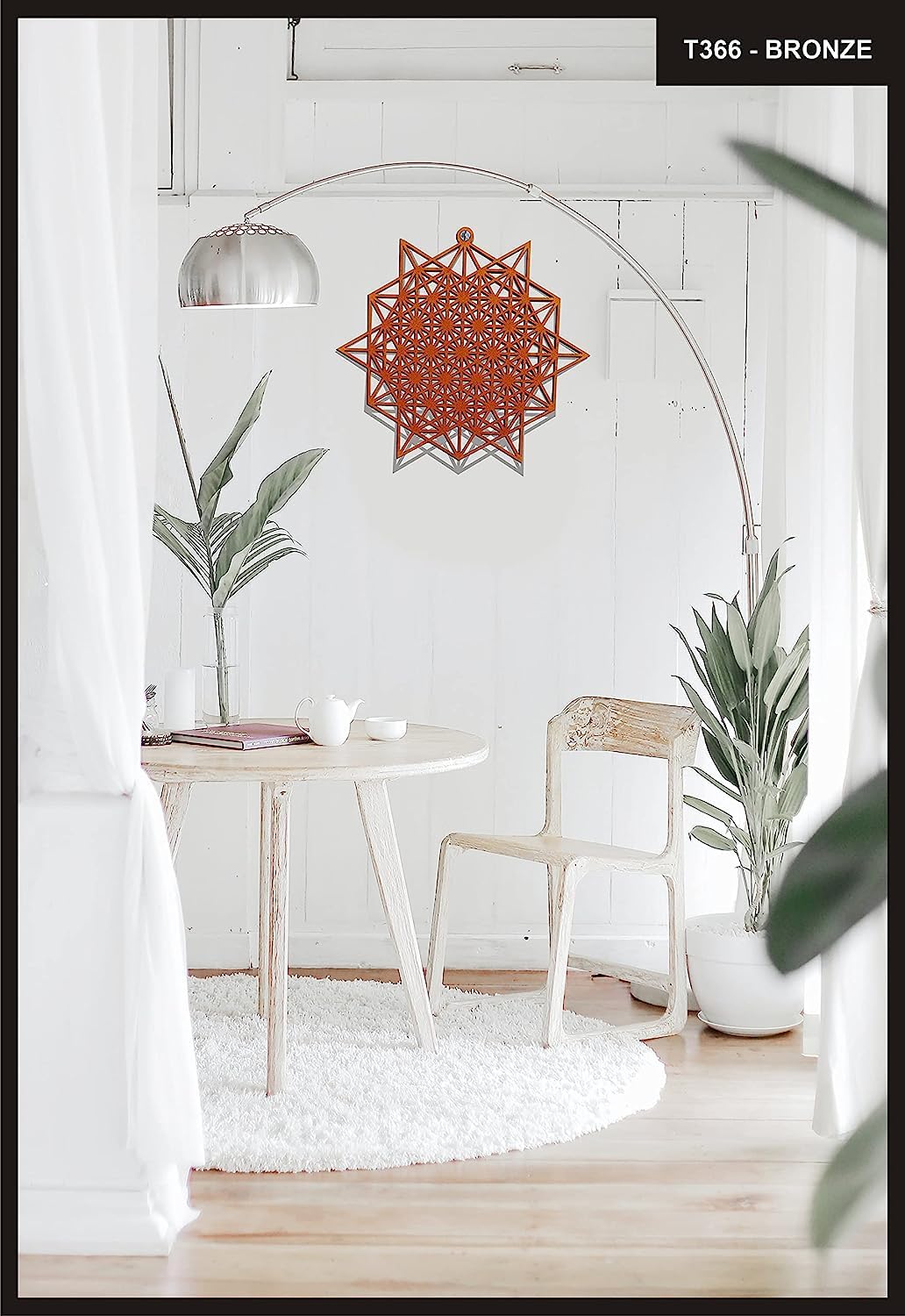 Tetrahedron Grid of Life – Hand-Painted Wooden Wall Art