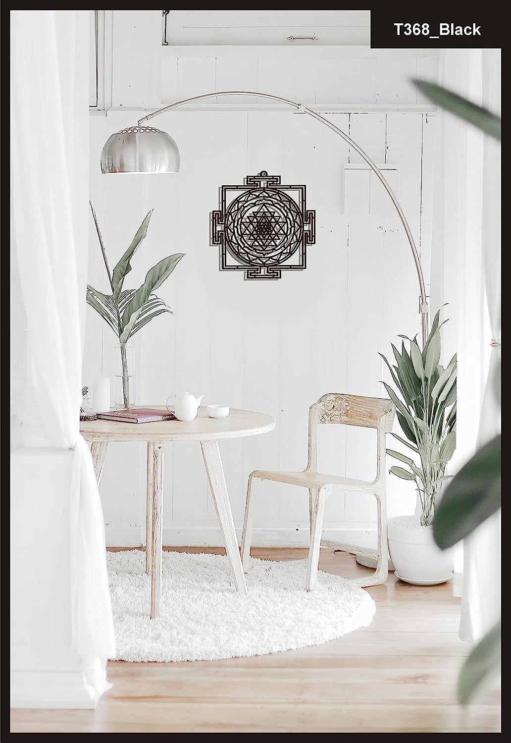 Sri Yantra – Hand-Painted Wooden Wall Art