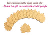 Unfinished Wooden Lotus Cutout – Type A, 4.5 Inch