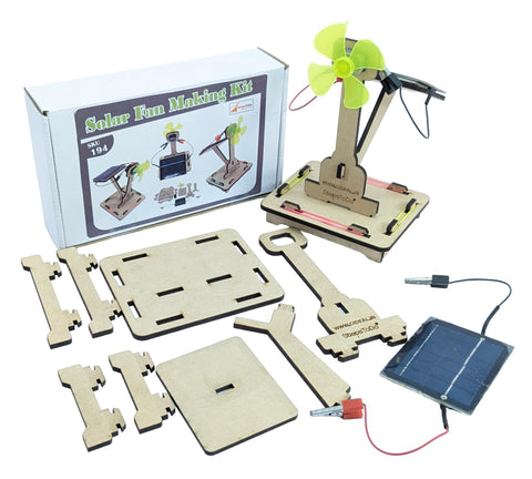 StepsToDo Solar Fan Making Science Kit. STEM Learning Toy. Renewable Electricity Educational Project. Electrical Green Energy Generation DIY Working Model