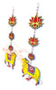 StepsToDo Pithcwai Cow and Lotus Hanging. Handmade Wall Decor. Jhumki Style Hanging. Cow Cutouts. for Home, Wedding and All Festivals Decor.