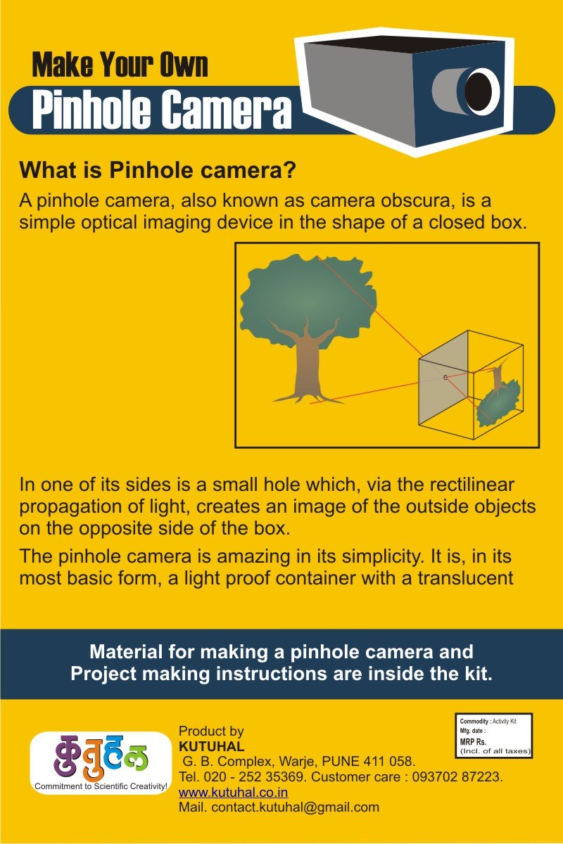 DIY Pinhole Camera Making Kit – Multicolour