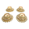 StepsToDo Golden and White Pearl Tealight Candle Holder Set (Set of 4) | Elegant Handmade Décor | Handcrafted Tealight Décor | Festival Décor
