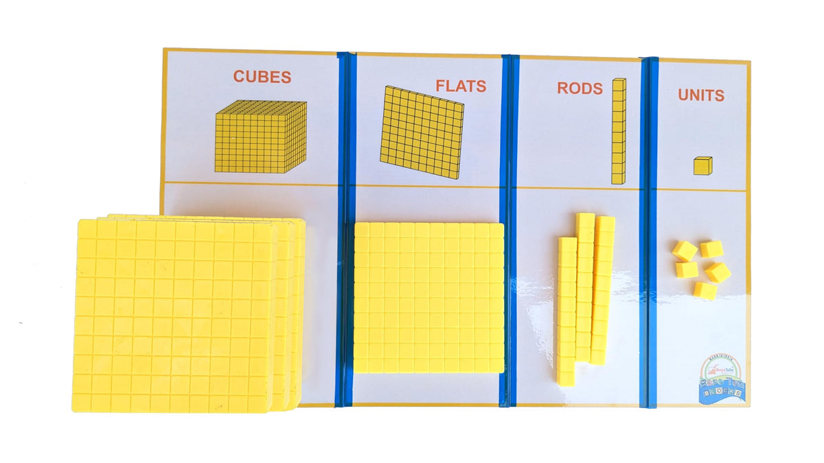 Base Ten Blocks Kit – 140 Pieces, Mats & Activity Book, Without Cube