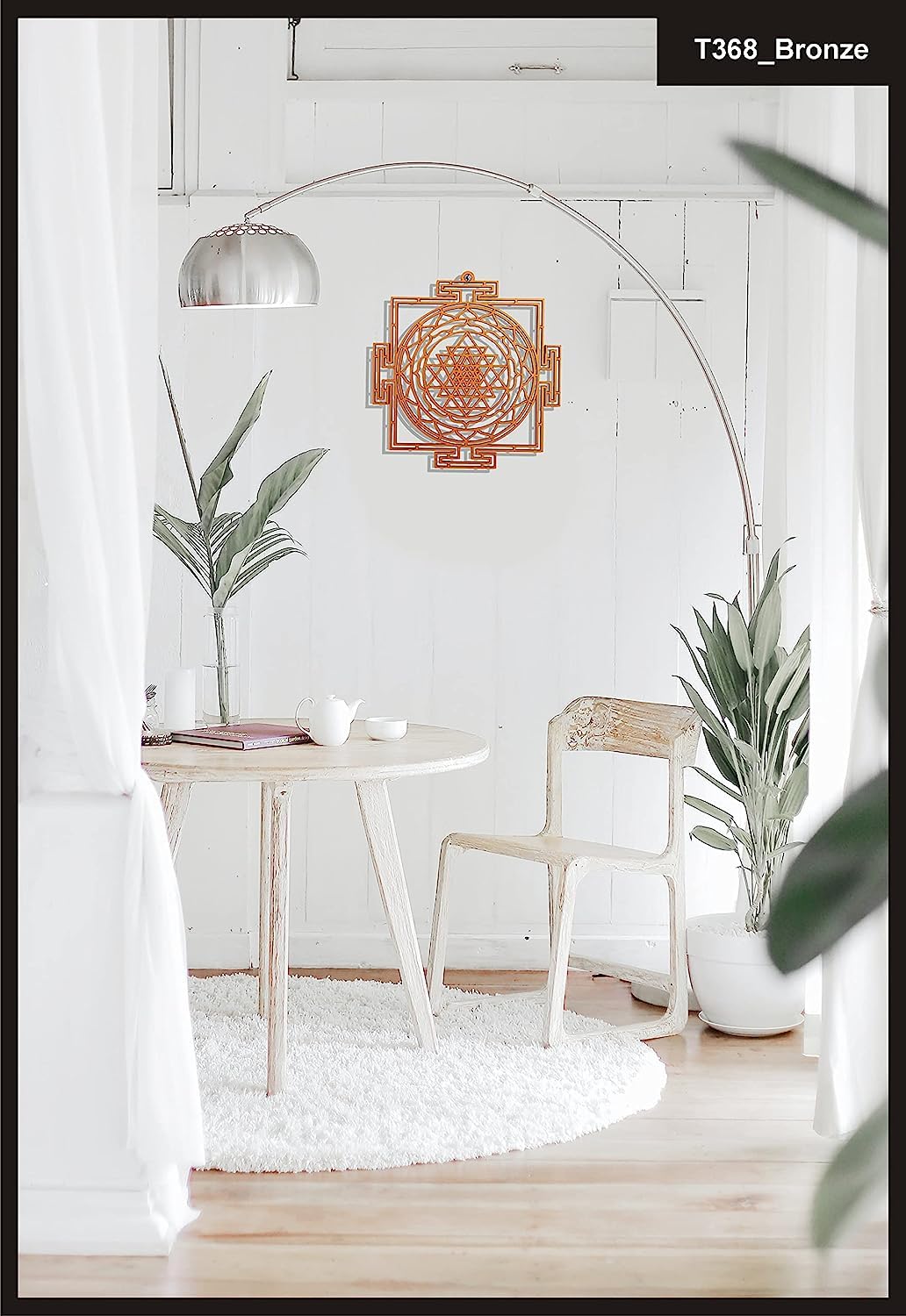 Sri Yantra – Hand-Painted Wooden Wall Art