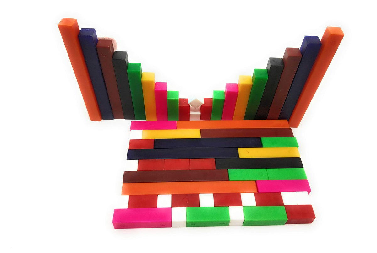 Plastic Cuisenaire Fraction Rods – Set of 74