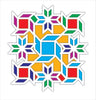 StepsToDo Reusable Rangoli Making Frame Simply Fill in with Rangoli, Pulses or Petals. Traditional Designs with Modern Day Ease of Use. Durable. Portable. Washable (Design 29)