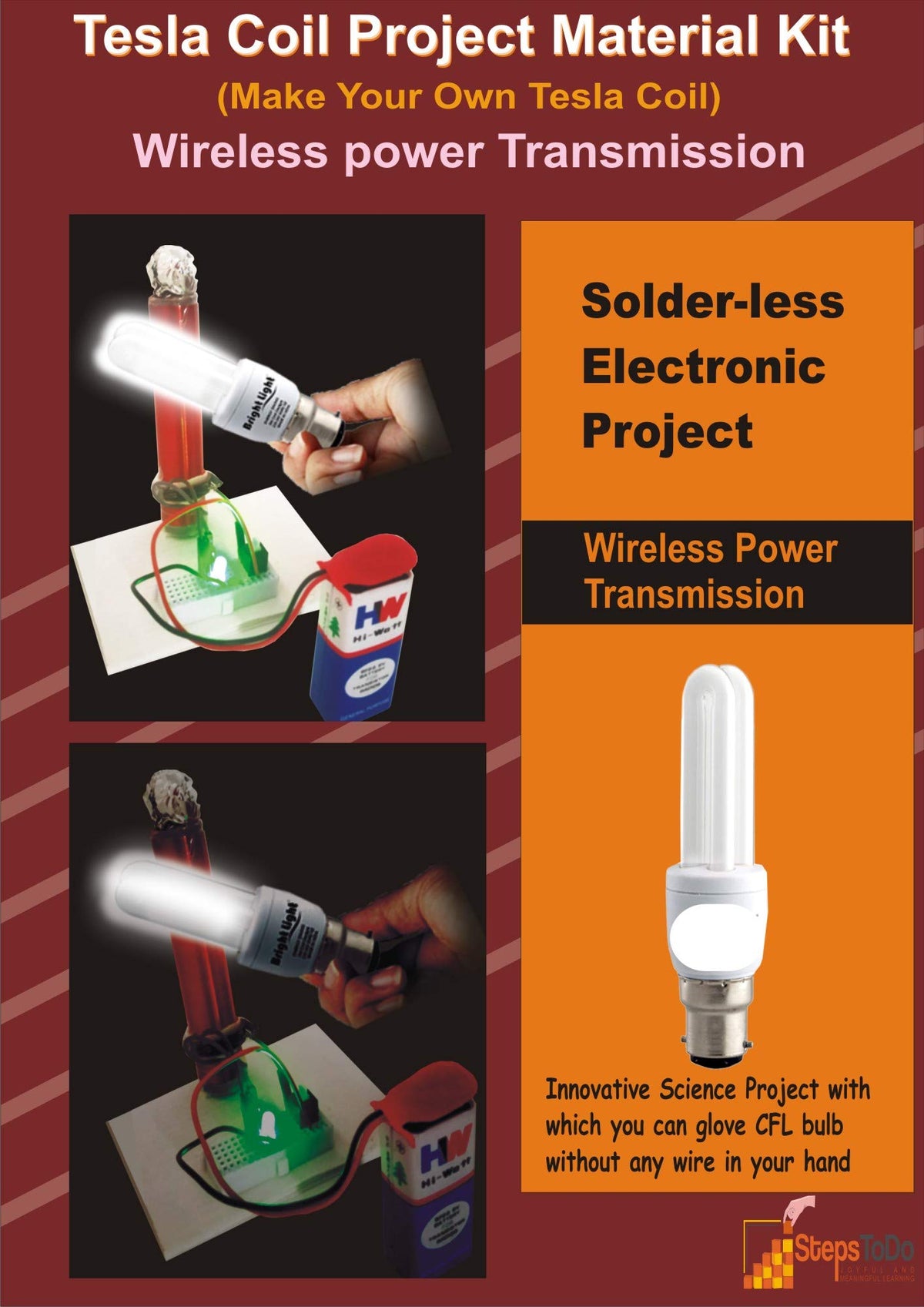 SaFaL Tesla Coil DIY Breadboard Kit with Circuit & Manual