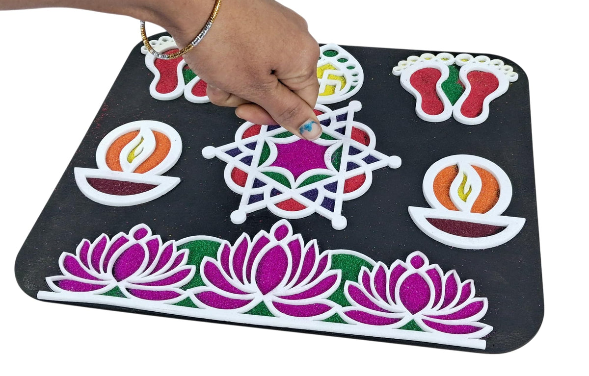 Reusable Rangoli Template Mat – Rectangle