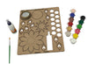 DIY Wooden Tealight Holder Painting Kit – 12 Colours, Brush & Golden Candle