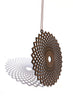 Angular Torus Flower – Hand-Painted Wooden Wall Art