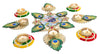 Shreenathji MDF Rangoli Set with Peacock Feather & Tealights – 9 Pieces