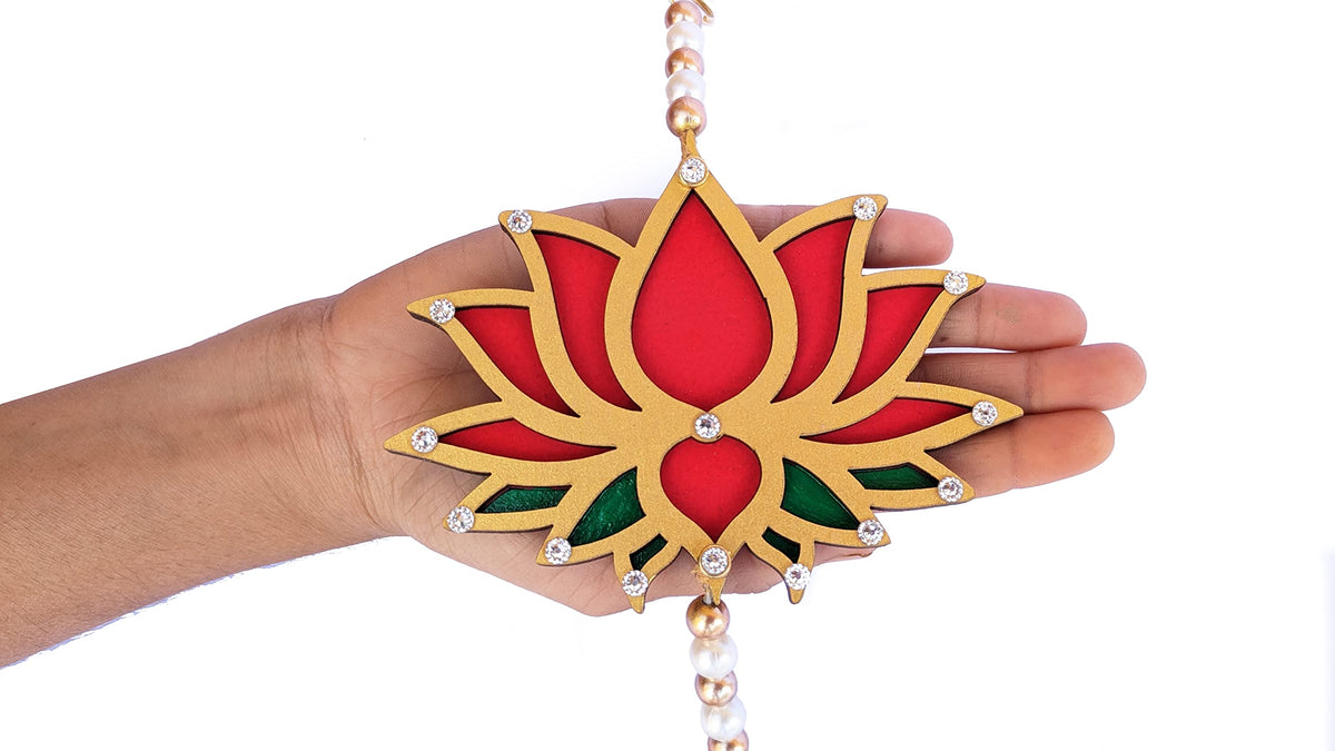 Handmade Pichwai Cow & Lotus Hangings – Jhumki Style