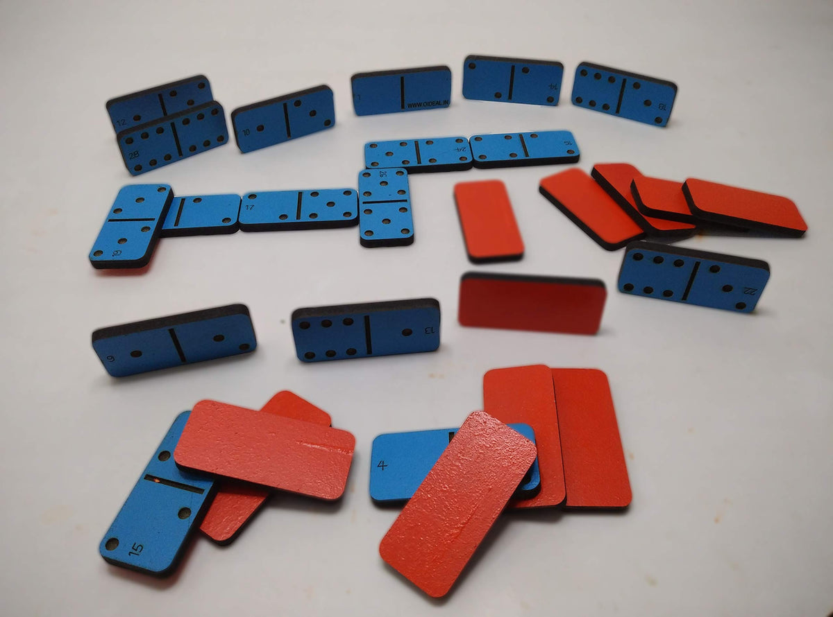 Wooden Double-Six Dominoes – 28 Large Pieces
